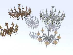 Kroonluchter pakket 3D Model