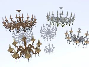 Chandelier pack 3D Model