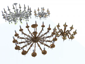 Chandelier pack 3D Model