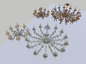 Chandelier pack 3D Модель