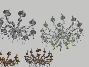 Chandelier pack 3D Model