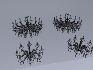 Chandelier pack 3D Model