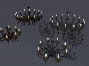 Chandelier pack 3D Model