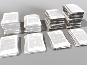 Des tas de papier Modèle 3D