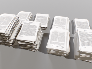 Paper piles 3D-Modell