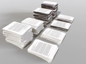 Kağıt yığınları 3D Model