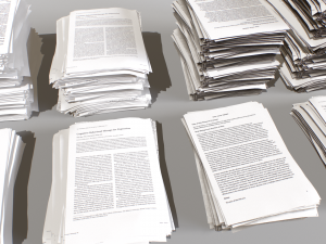Paper piles 3D-Modell