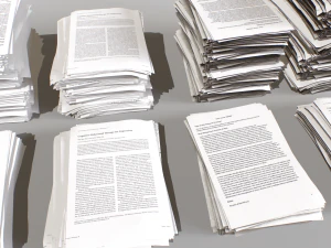 Kağıt yığınları 3D Model