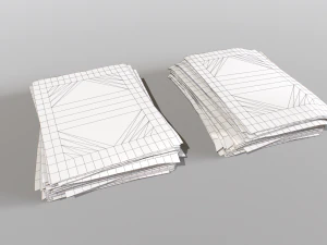Kağıt yığınları 3D Model