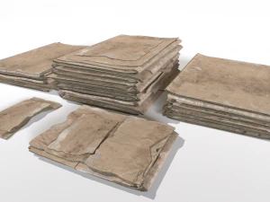 Tas de carton Modèle 3D