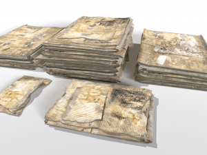 Cardboard Piles 3D Модель