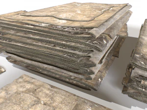 Cardboard Piles 3D Model