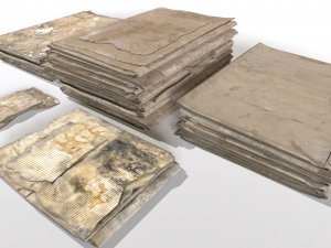 Cardboard Piles 3D Модель
