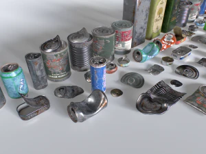 Kan rekwisieten rommelen 3D Model