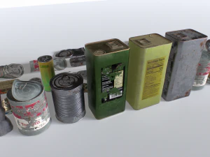 Kan rekwisieten rommelen 3D Model