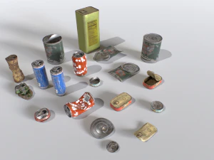 Kan rekwisieten rommelen 3D Model