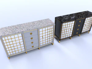 Klasik Komodin paketi 3D Model