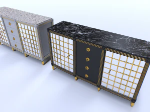 Classic Commode pack 3D Model