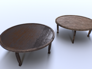 Old wooden table 3D Model