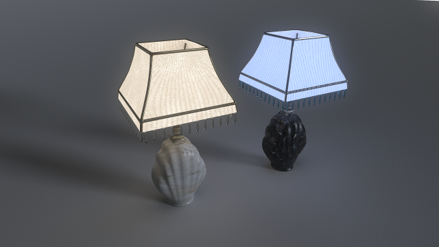 Table Lamp Pack 2 3D Model .c4d .max .obj .3ds .fbx .stl .blend 