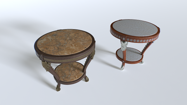 End table pack 1 3D Model .c4d .max .obj .3ds .fbx .stl .blend 