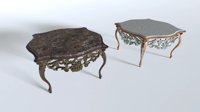 Coffee Table Pack 2 3D Model .c4d .max .obj .3ds .fbx .stl .blend 