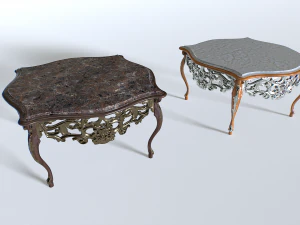 コーヒーテーブルパック2 3Dモデル