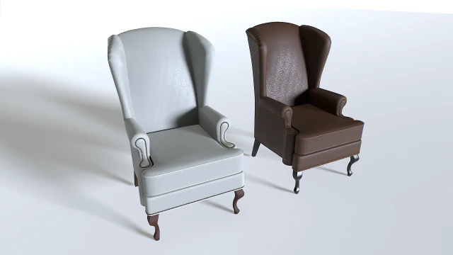 Leather Armchair Pack 1 3D Model .c4d .max .obj .3ds .fbx .stl .blend 