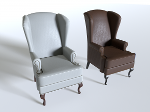 Leather Armchair Pack 1 3Dモデル