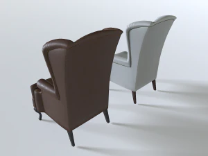 Leather Armchair Pack 1 3D Model