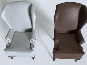 Leather Armchair Pack 1 Modèle 3D