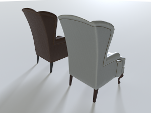 Leather Armchair Pack 1 Modèle 3D