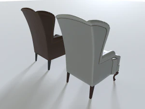 Leather Armchair Pack 1 3D Model