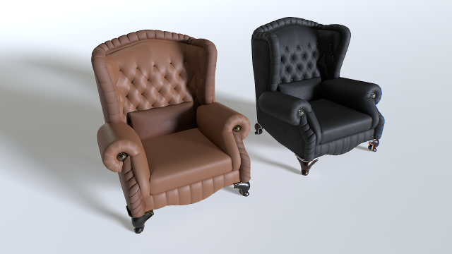 Leather Armchair Pack 2 3D मॉडल .c4d .max .obj .3ds .fbx .stl .blend 