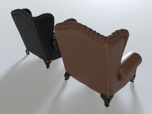 Leather Armchair Pack 2 3D मॉडल