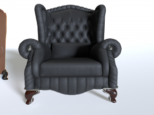Leather Armchair Pack 2 3D मॉडल