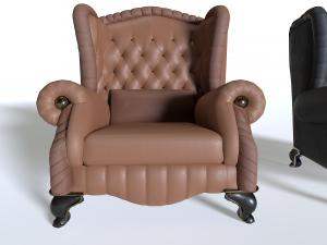 Leather Armchair Pack 2 3D मॉडल
