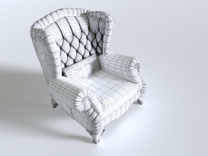 Leather Armchair Pack 2 3D मॉडल