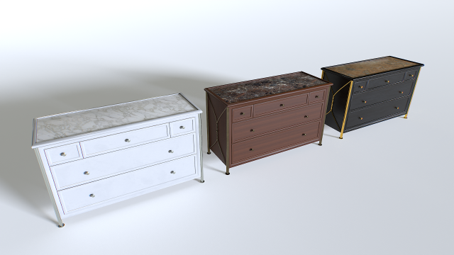 Classic Cabinet pack 3D Model .c4d .max .obj .3ds .fbx .stl .blend 