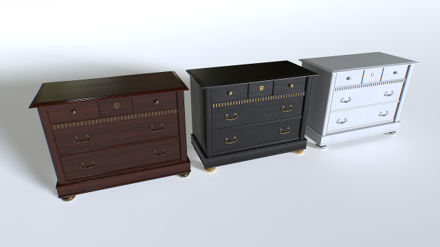 Pacote de gabinete clássico 2 Modelo 3D .c4d .max .obj .3ds .fbx .stl .blend 