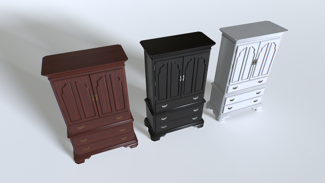 Classic Cabinet pack 4 Modèle 3D .c4d .max .obj .3ds .fbx .stl .blend 