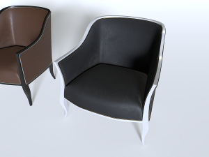 Leather Armchair Pack 4 3D Модель