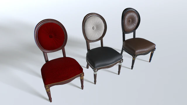 Chair Pack 4 3D Model .c4d .max .obj .3ds .fbx .stl .blend