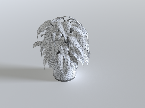 Pot Tropical Plant 3 Modèle 3D