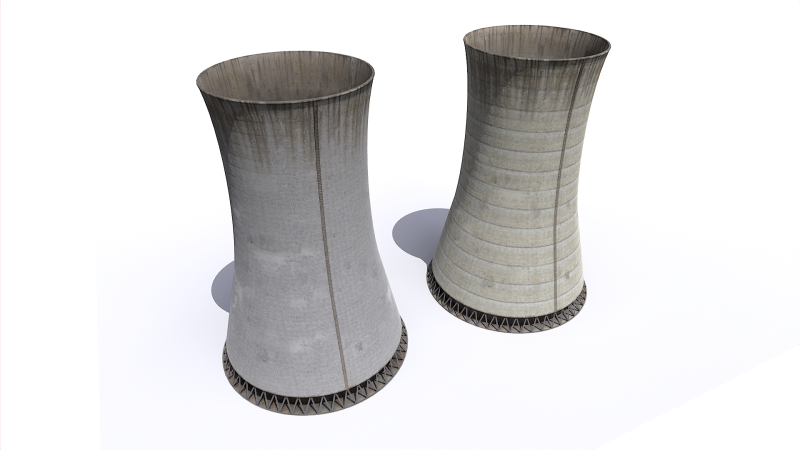 Cooling tower pack 3D Model .c4d .max .obj .3ds .fbx .stl .blend 