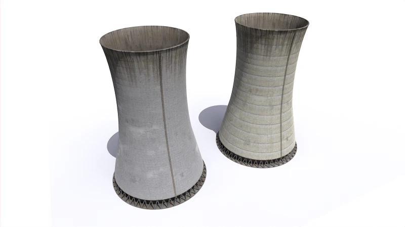 Cooling tower pack 3D Model .c4d .max .obj .3ds .fbx .stl .blend 