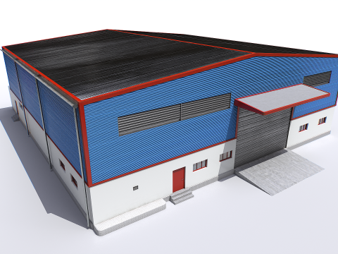 Modular industrial storage 3Dモデル