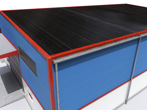 Modular industrial storage 3D Model