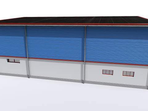 Modular industrial storage 3D Model