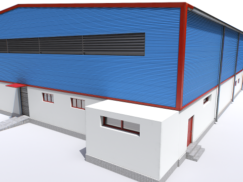 Modular industrial storage 3D Model